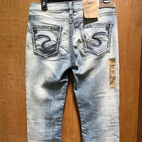 New Silver Brand Suki High Rise Skinny Fluid Denim Jeans 29 x 31 MSRP $94 - Picture 3 of 9